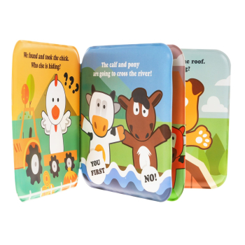 Zestaw 5 Gumowych Pacynek na palce + Książeczka Farma dla dzieci 3+ Wiejskie Zwierzątka + Wodoodporność